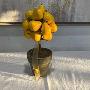 Yellow Pear Decorative Topiary